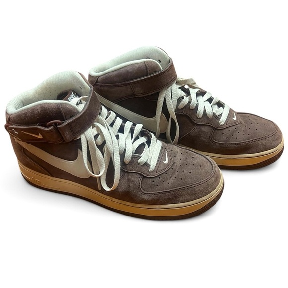 Nike AIr Force 1 Mid ‘07 QS Chocolate Brown suede men’s size 11 - Picture 1 of 10
